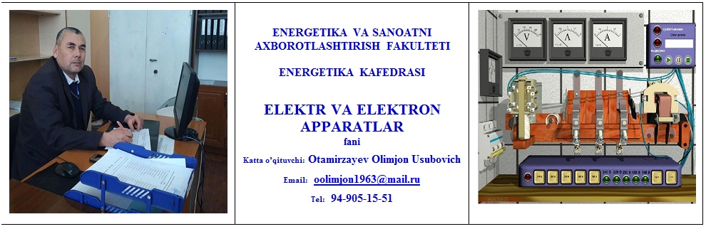 6-Semestr. Elektr va elektron apparatlar